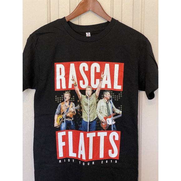 Rascal Flatts Black T-Shirt Unisex S 2015 Riot Tour Music Band NWOT New - Picture 3 of 4